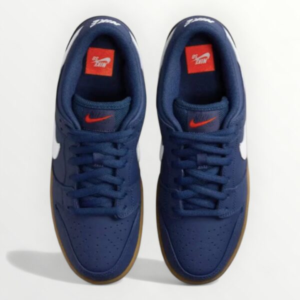 NIKE  DUNK LOW NAVY BLUE GUM SOLE/ ORANGE LABEL