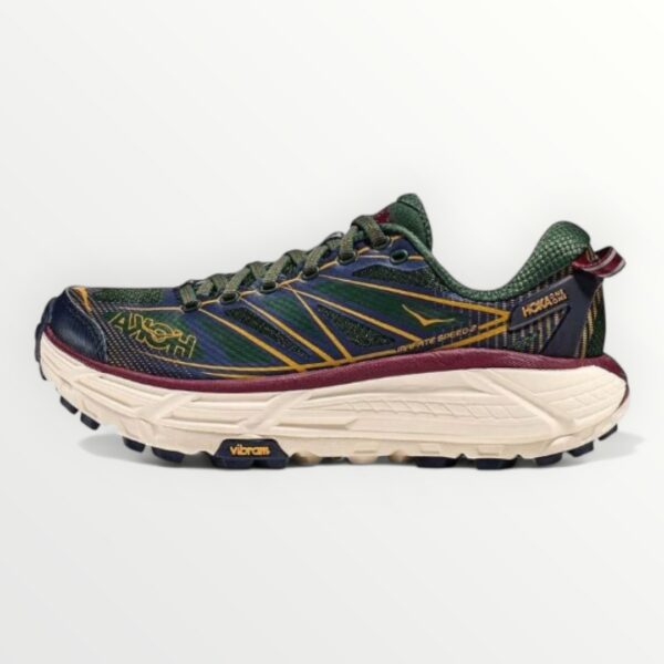 HOKA Mafate Speed 2 "Mountain View - Dark Green/Maroon/Yellow