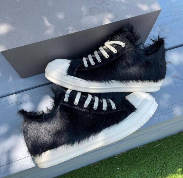 Rick Owens Strobe Low 'Black Cow Fur