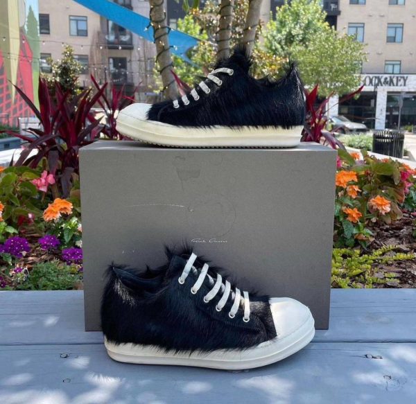 Rick Owens Strobe Low 'Black Cow Fur