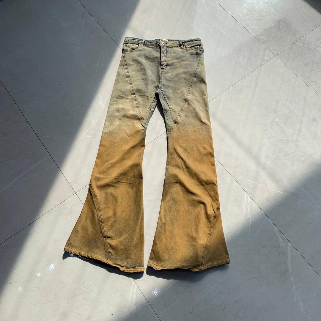 BLUE & ORANGE BAIS FLARE JEANS