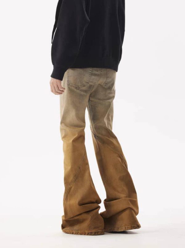 BLUE & ORANGE BAIS FLARE JEANS