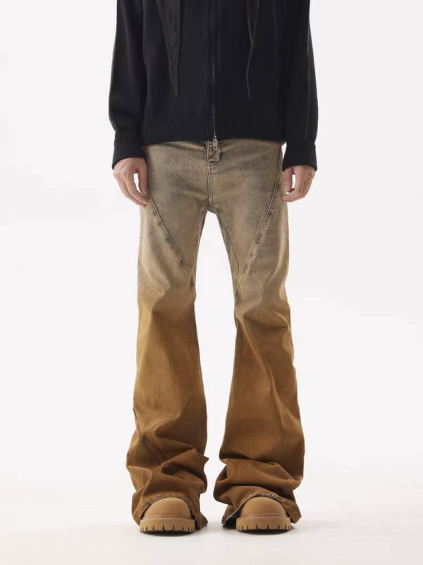 BLUE & ORANGE BAIS FLARE JEANS