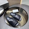 RICK OWENS SLIDE GRANOLAS BLACK LEATHER