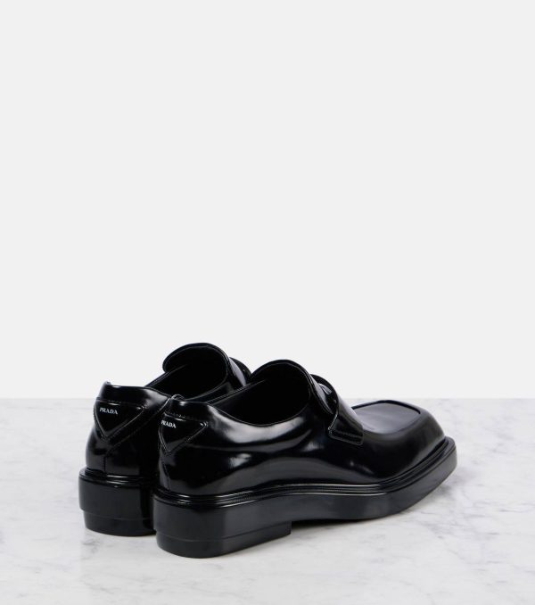 PRADA LEATHER LOAFFRS