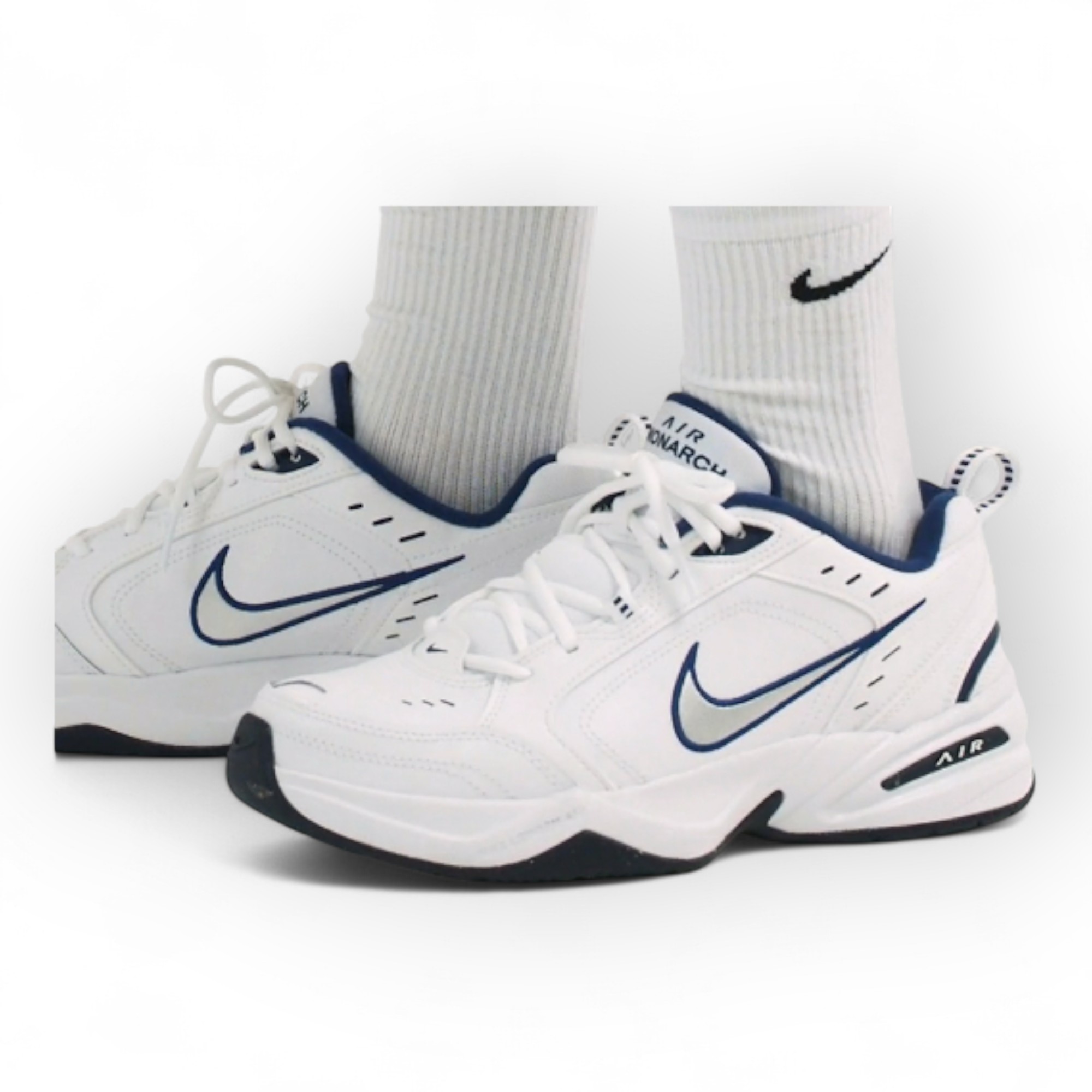 The NIKE AIR MONARCH IV IN WHITE