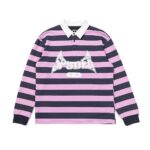 The Sp5der T&F Patch Rugby Shirt 'Pink/Navy'