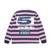 The Sp5der T&F Patch Rugby Shirt 'Pink/Navy'