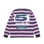 The Sp5der T&F Patch Rugby Shirt 'Pink/Navy'