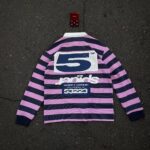 The Sp5der T&F Patch Rugby Shirt 'Pink/Navy'