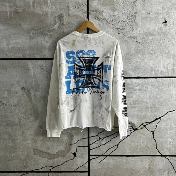 SAINT LOUIS RIPPED LONG SLEEVE TEE