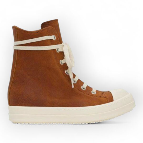 RICK OWENS DRKSHDW - High-top waxed Orange