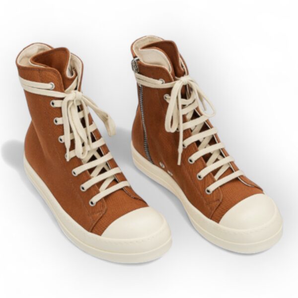 RICK OWENS DRKSHDW - High-top waxed Orange