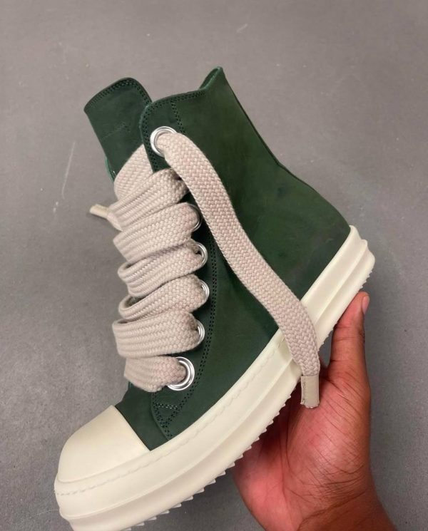 RICK OWENS DRKSHDW - EDFU Leather GREE High-Top