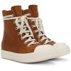 RICK OWENS DRKSHDW - High-top waxed Orange