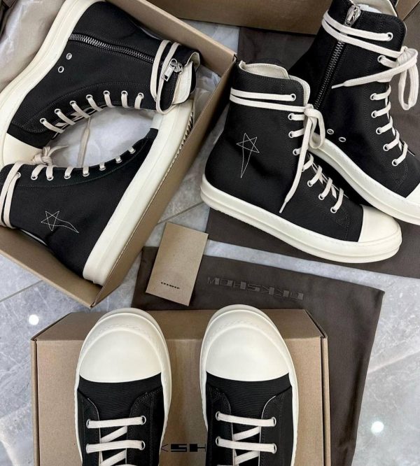 RICK OWENS DRKSHDW LUXOR HIGH PENTAFRAM BLACK