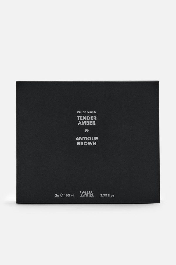 Zara TENDER AMBER + ANTIQUE  BROWN EDP  2 x 100ML