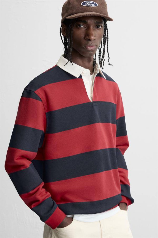 Zara Contrast collar  polo shirt