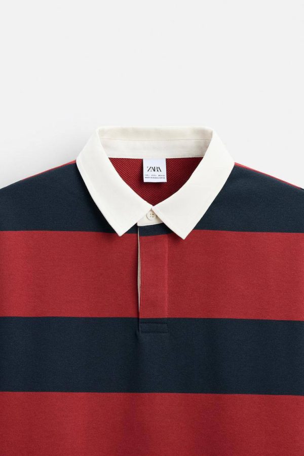 Zara Contrast collar  polo shirt
