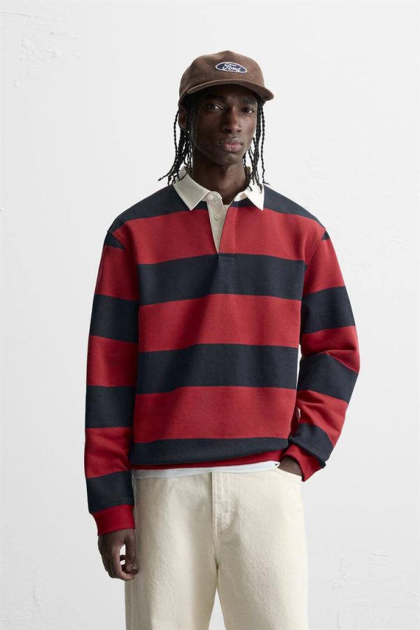 Zara Contrast collar  polo shirt