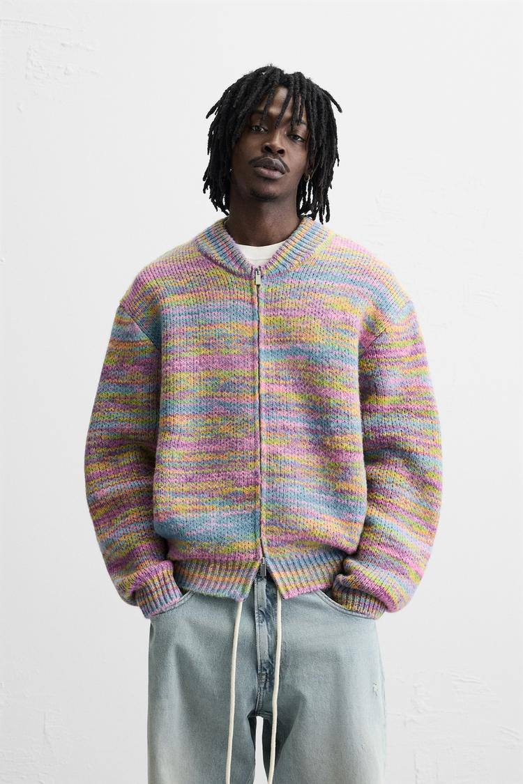Zara Zip Up Knit Jacket