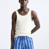 Zara  regular stripped swimming trunk