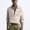 Zara  Long Animal Print Swimming Trunk