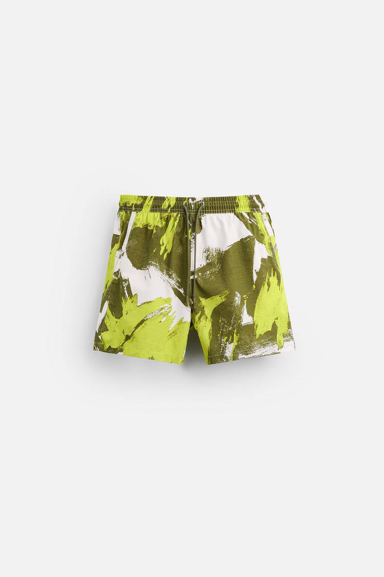 Abstract Print Regular Swimming Trunk
