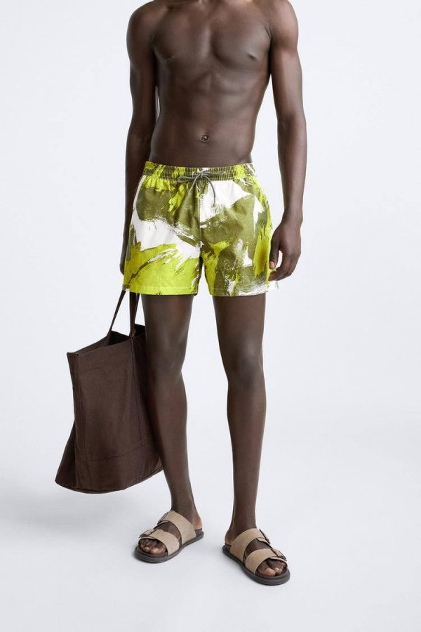 Abstract Print Regular Swimming Trunk