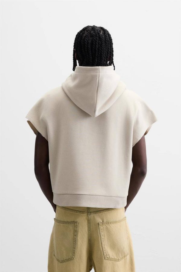 Zara Faded Crop Hoodie