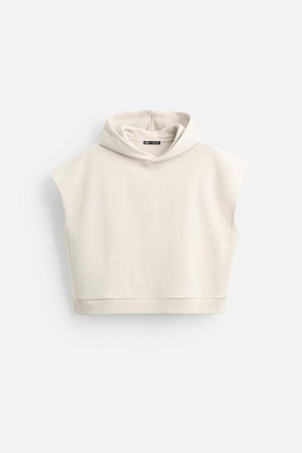 Zara Faded Crop Hoodie