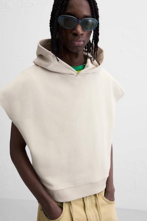 Zara Faded Crop Hoodie