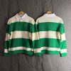 THE COVERNAT UNISEX STRIPES RUGBY SWEATSHIRT