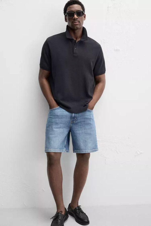 REGULAR FIT DENIM BERMUDA SHORTS