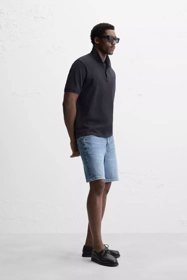 REGULAR FIT DENIM BERMUDA SHORTS