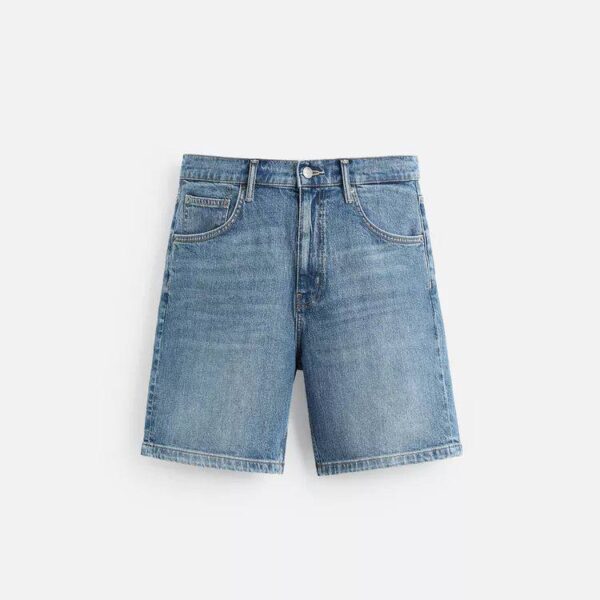 REGULAR FIT DENIM BERMUDA SHORTS