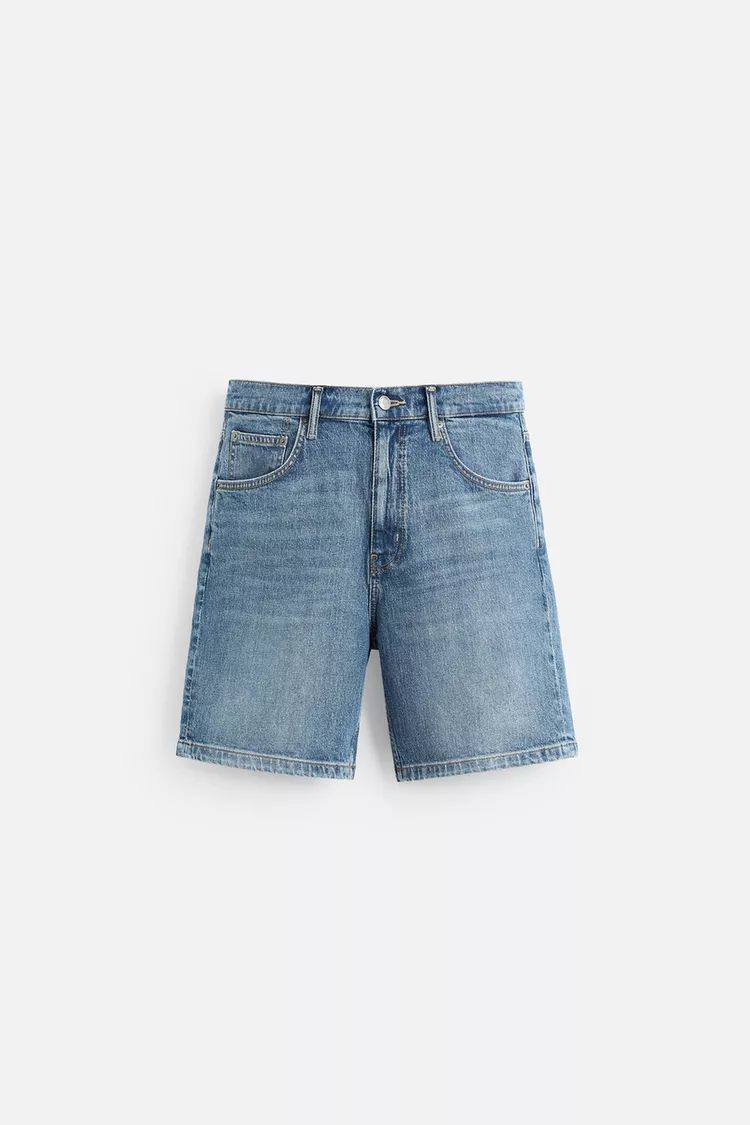 REGULAR FIT DENIM BERMUDA SHORTS