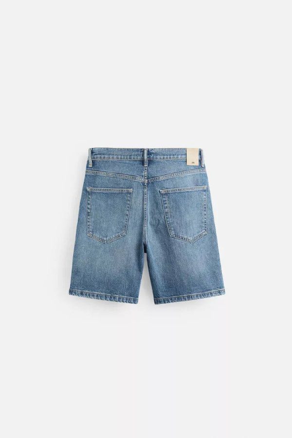 REGULAR FIT DENIM BERMUDA SHORTS