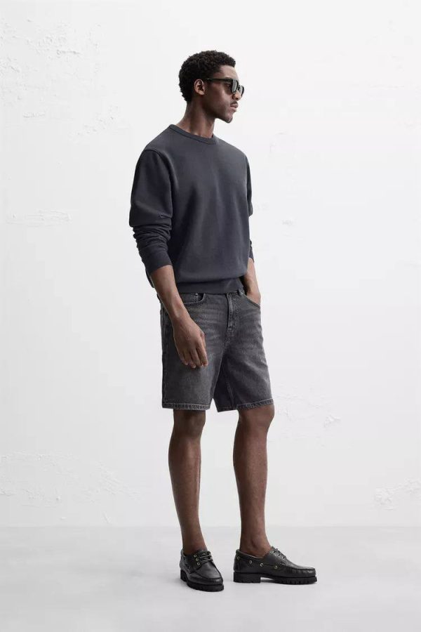 REGULAR FIT DENIM BERMUDA SHORTS