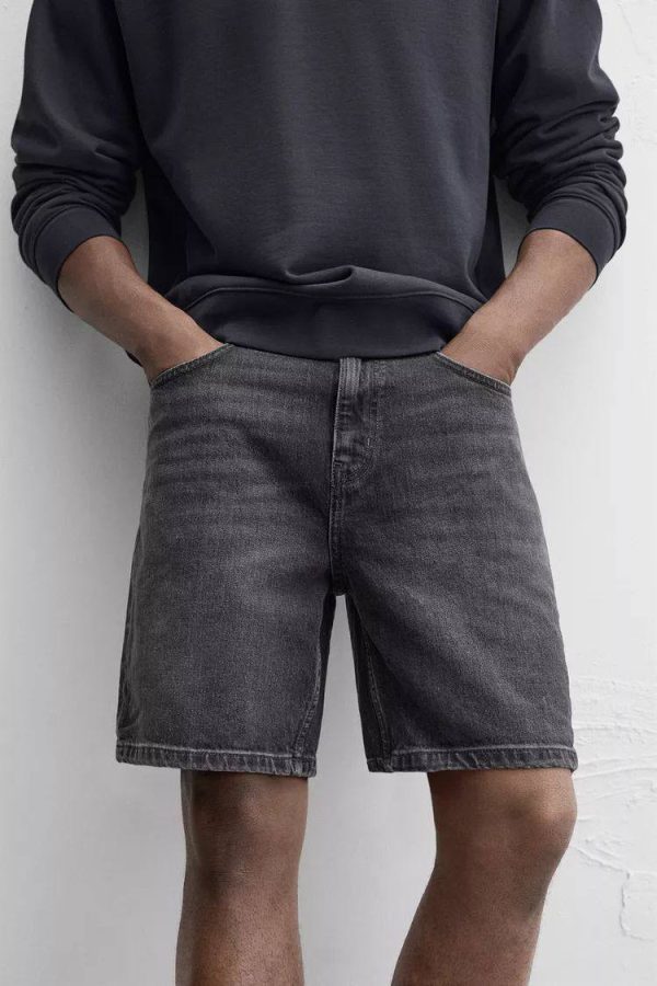 REGULAR FIT DENIM BERMUDA SHORTS