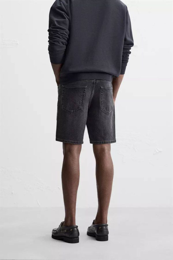 REGULAR FIT DENIM BERMUDA SHORTS
