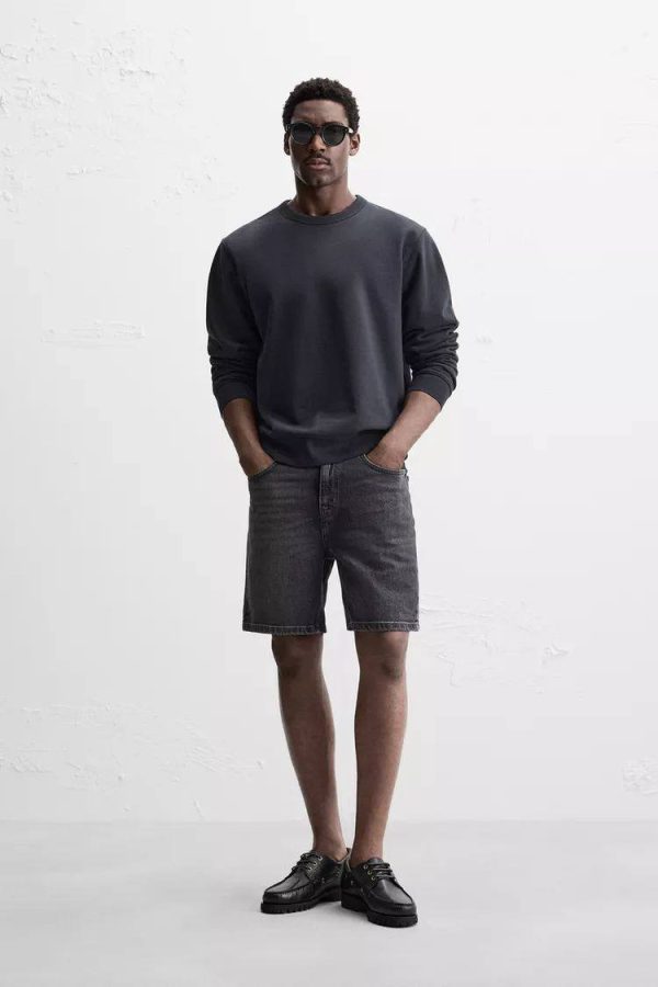 REGULAR FIT DENIM BERMUDA SHORTS