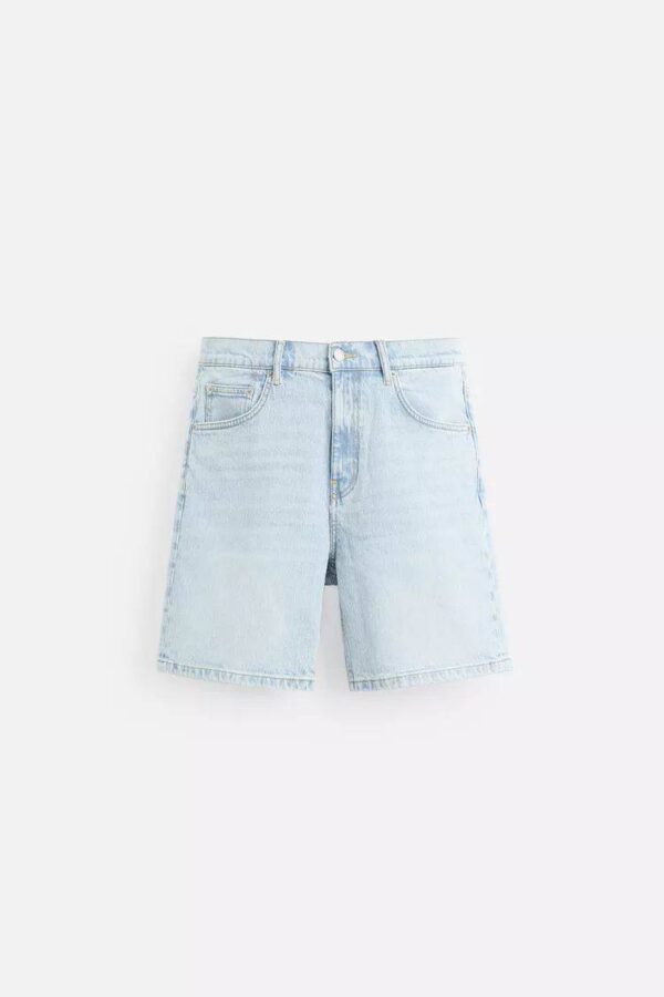 REGULAR FIT DENIM BERMUDA SHORTS