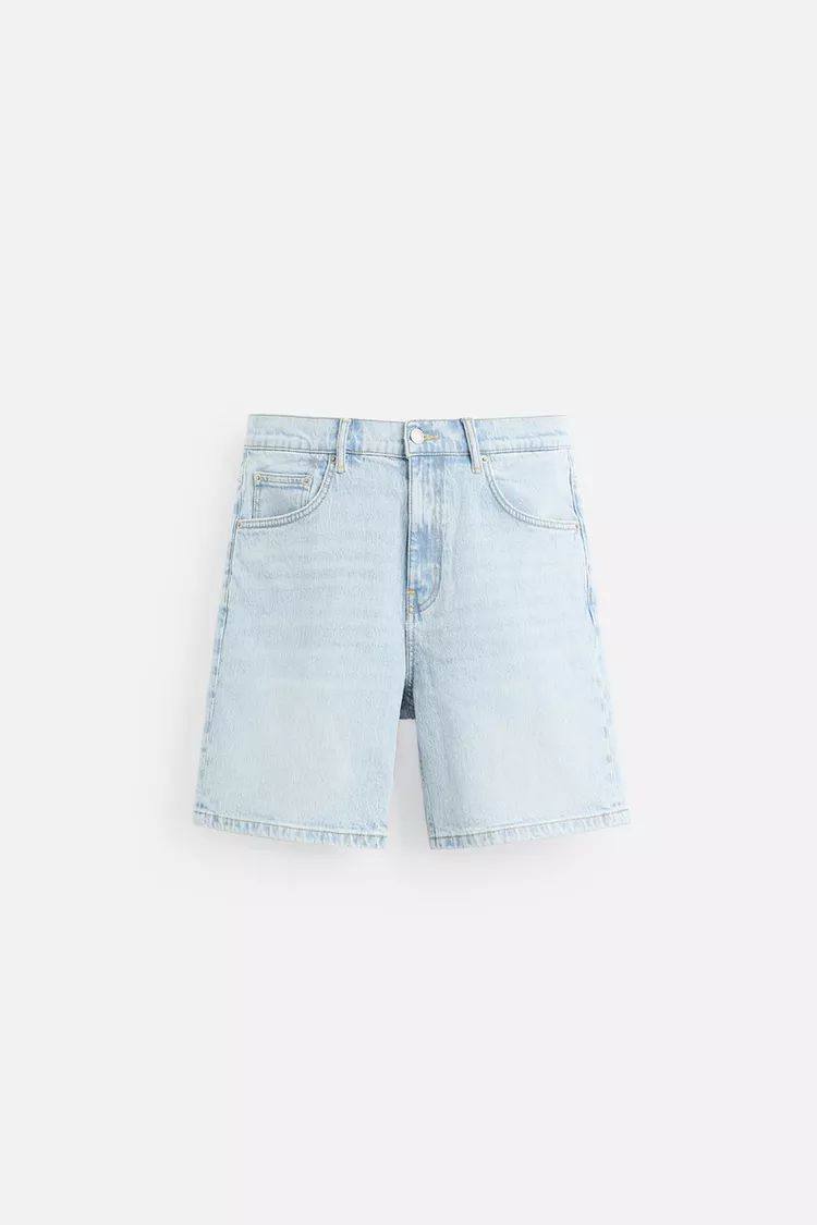 REGULAR FIT DENIM BERMUDA SHORTS
