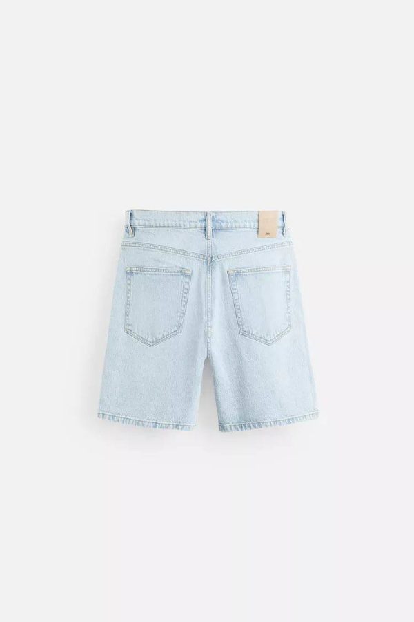 REGULAR FIT DENIM BERMUDA SHORTS