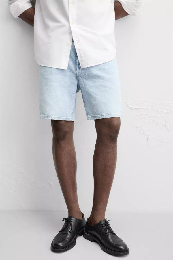 REGULAR FIT DENIM BERMUDA SHORTS