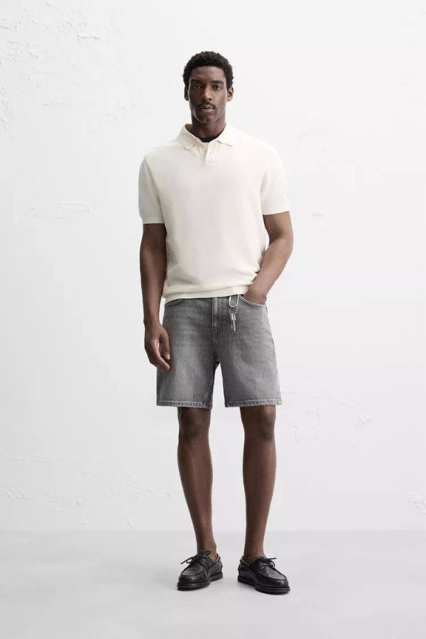 REGULAR FIT DENIM BERMUDA SHORTS
