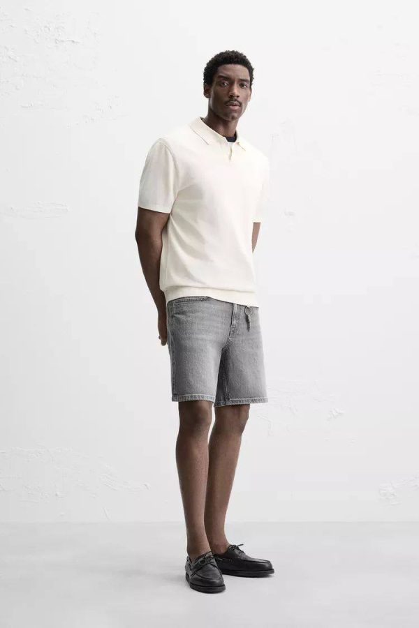REGULAR FIT DENIM BERMUDA SHORTS