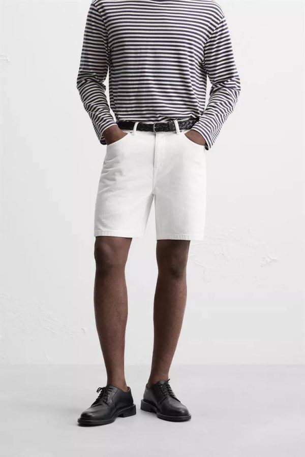 REGULAR FIT DENIM BERMUDA SHORTS