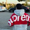 THE SUPREME BIG LOGO JACQUARD HOODED SWEATSHIRT